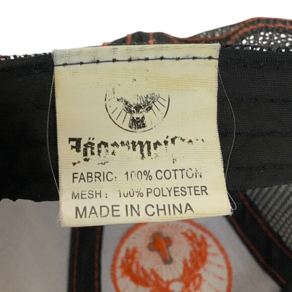 Jägermeister Trucker Hat Black Orange Adjustable Snapback Mesh Back Embroidered - Picture 5 of 7